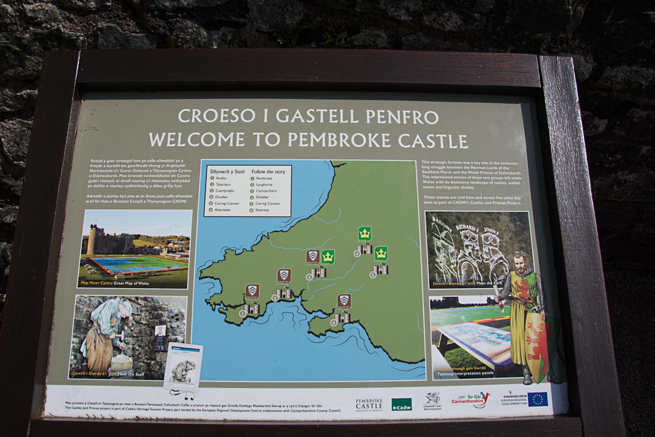 Pembroke Castle - Schild