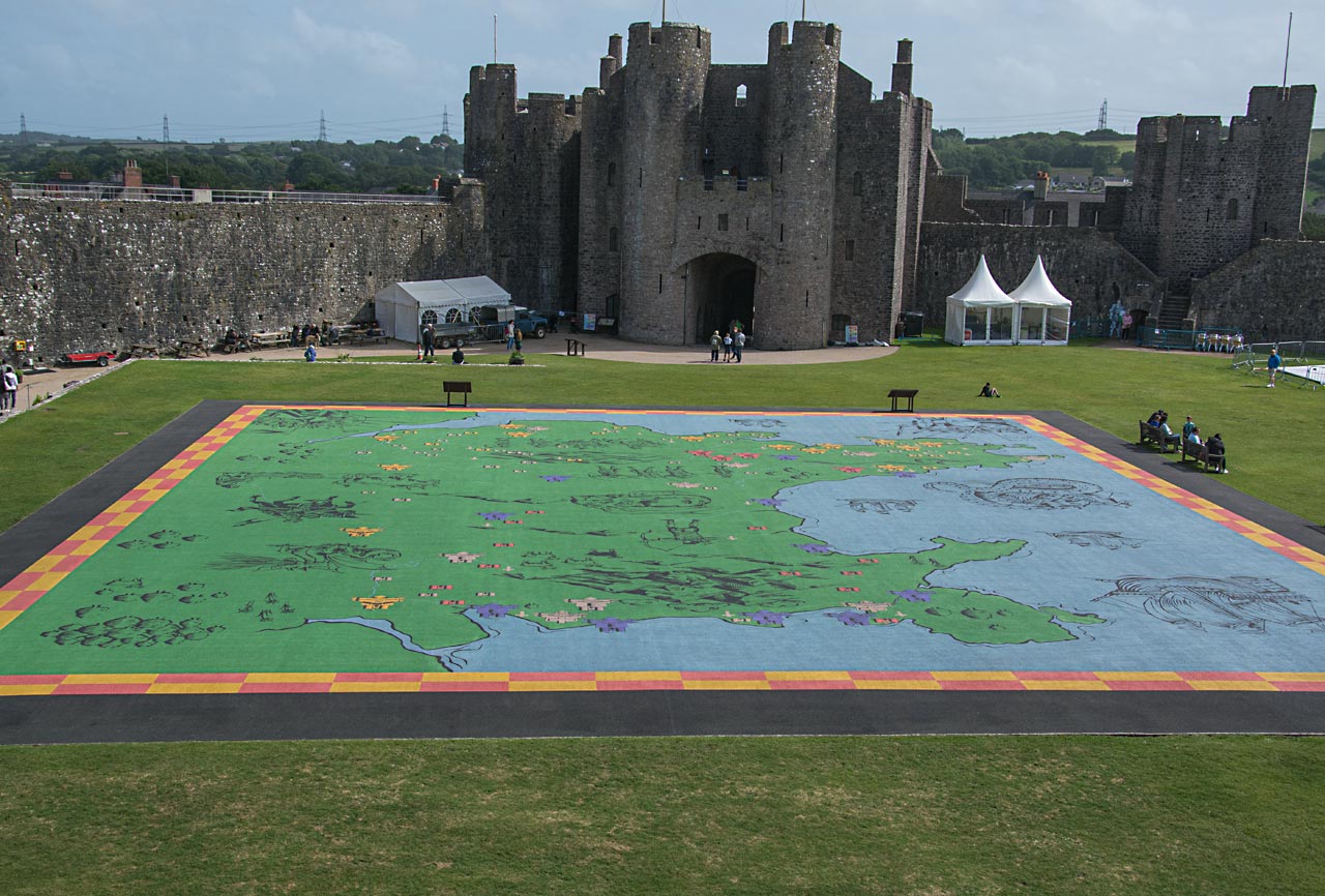 Pembroke Castle - Karte Wales